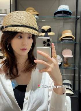 57cm CA4LA CAM80044 VICKY.RCS 草编马术帽报童帽 硬顶