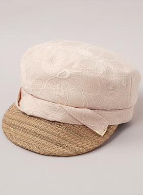 57cm CA4LA KTZ02470 MOS 春夏款 编织帽檐 花纹报童帽 鸭舌帽