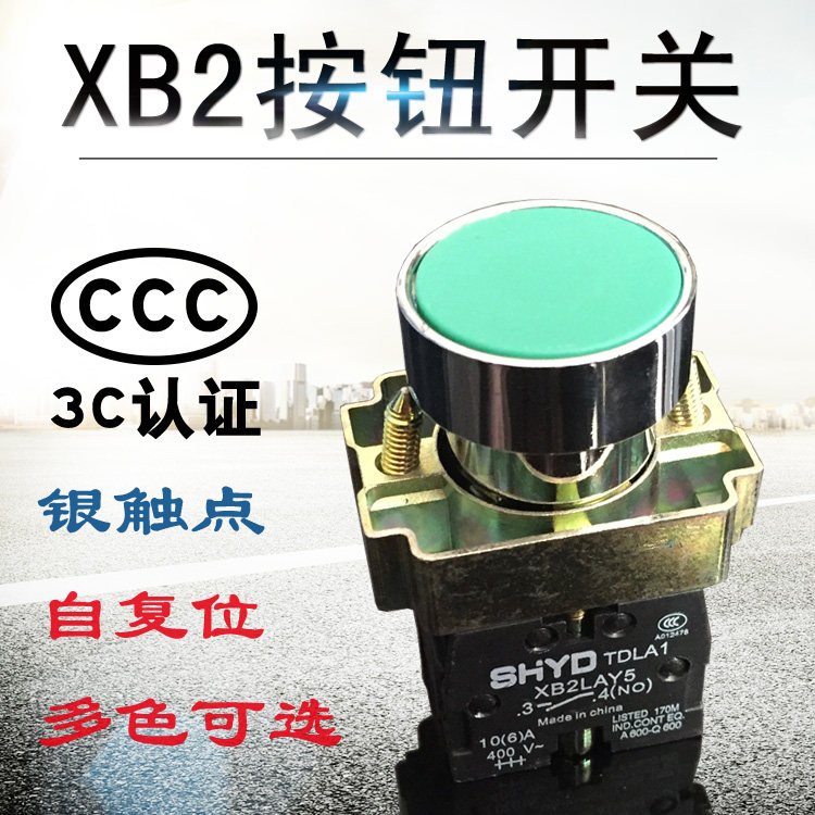 原装正品 上海远大 XB2-BA系列 常开/常闭自复位平头按钮启停开关
