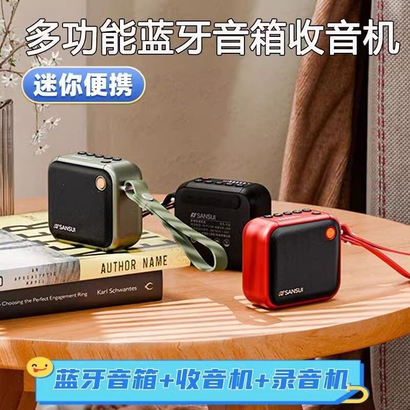 山水F39迷你音箱蓝牙户外便携插2