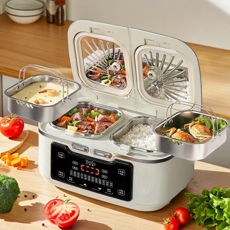 万福源0涂层智能双胆电饭煲多功