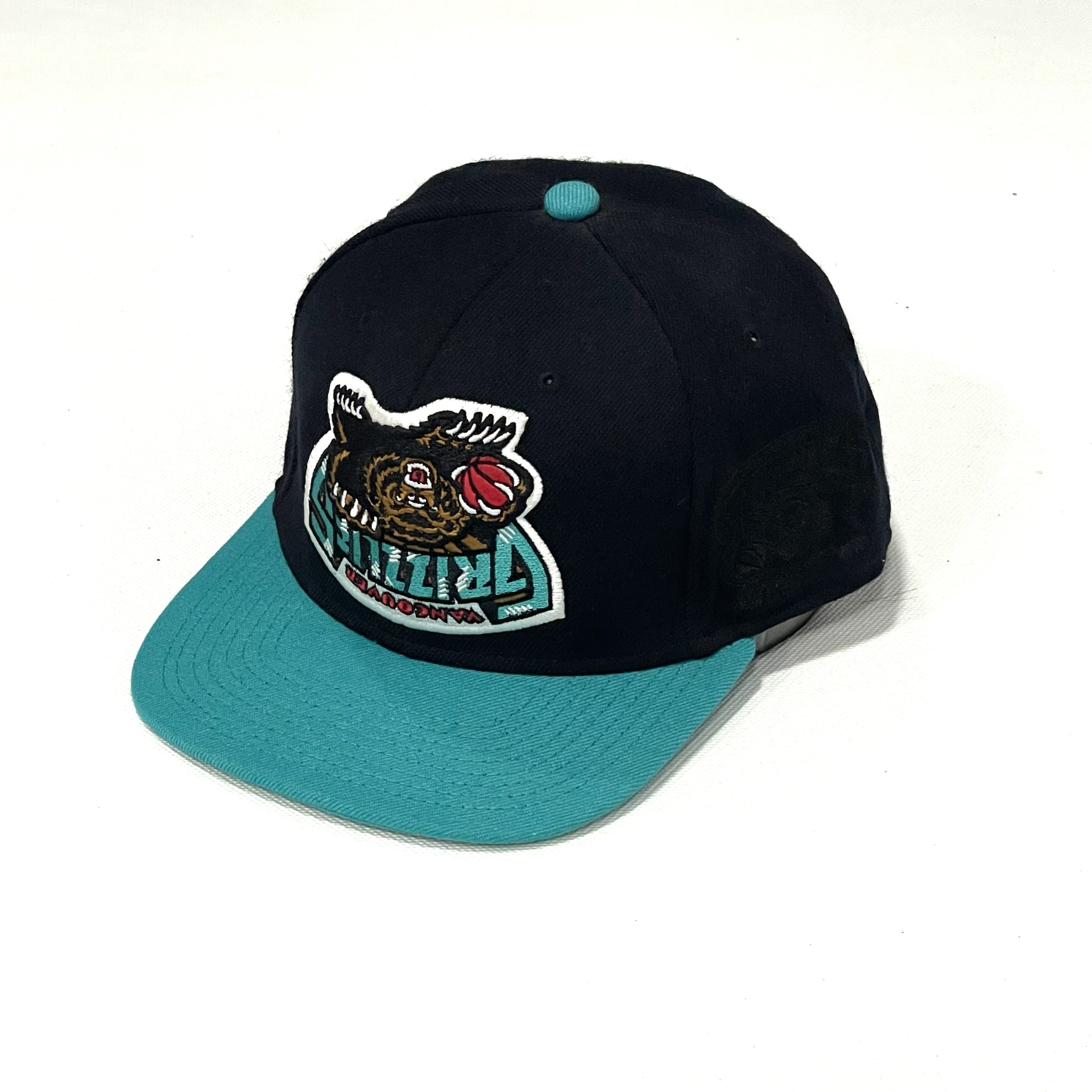 thumbnail for American retro street trendy brand classic Grizzlies embroidered flat brim hat adjustable basketball cap scarce pointed reversal logo