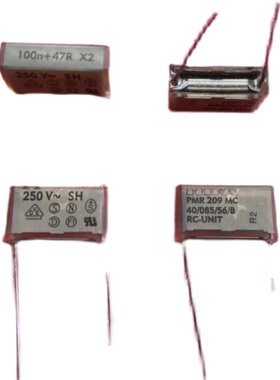 RIFA PMR209MC 250V100n+47R 250VAC 0.1uf+47R X2复合阻容电容