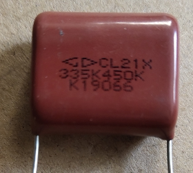 全新原装厦门法拉电容 CBB薄膜电容 CL21 450V 335K 3.3UF 22MM