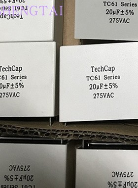 全新原装现货TechCap  Series TC61 275V20UF  4脚薄膜无极电容