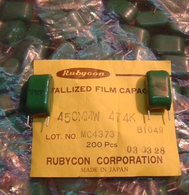 450MMW474K 日本 红宝石 薄膜电容 450V0.47UF  10mm 原装现货