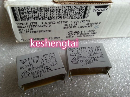 F1778515M2KCT0 薄膜电容 X2 MKP F1778 275V1.5uF 27.5mm Vishay