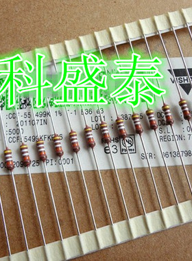 CCF55499KFKE36  Vishay 金属膜电阻器  1/4w 499Kohms 1%