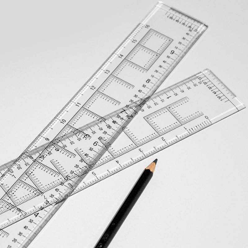 经纬度测量尺子1:5万经纬度尺地理坐标尺地图尺比例尺绘图工具