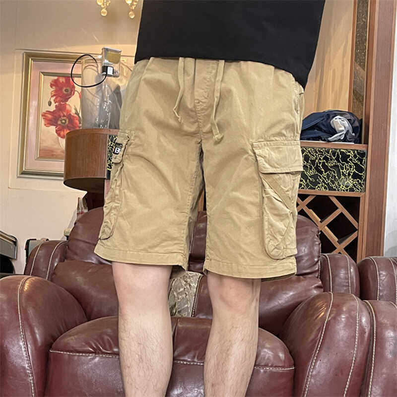 美式复古工装短裤男直筒宽松休闲五分裤夏季阿美咔叽硬汉5分中裤