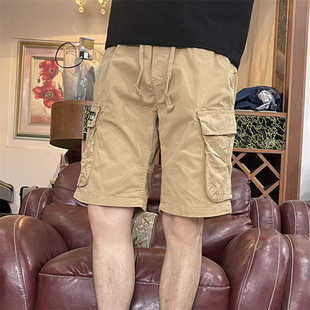 美式复古工装短裤男直筒宽松休闲五分裤夏季阿美咔叽硬汉5分中裤