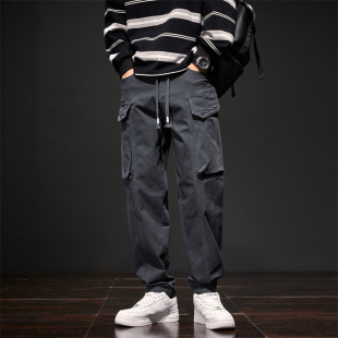 春秋2026新款 男款 裤 子 宽松直筒春秋纯棉男士 休闲长裤 潮牌大码 工装