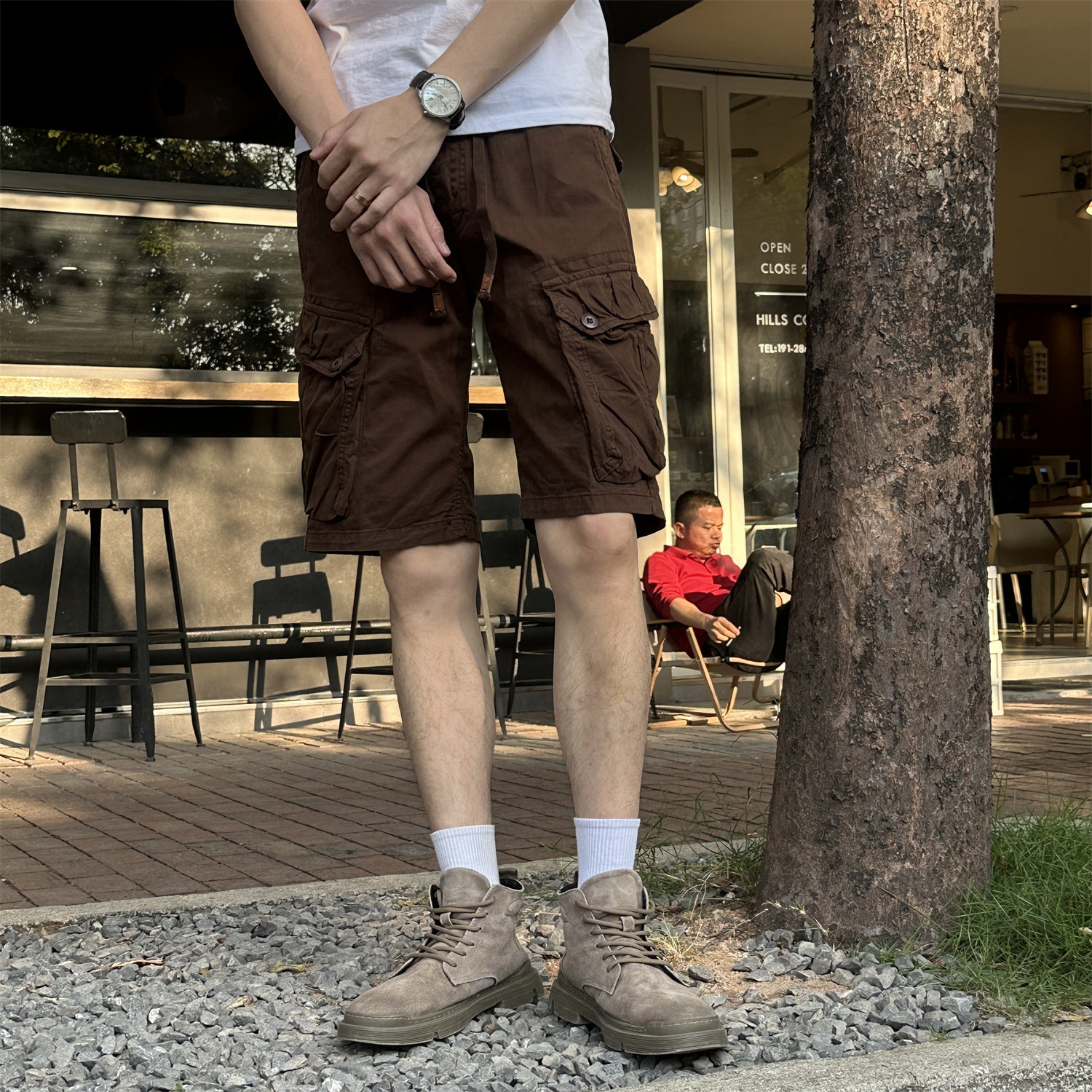 装短裤2026年美式重磅工装短裤男夏季纯棉山系户外五分裤大码外穿