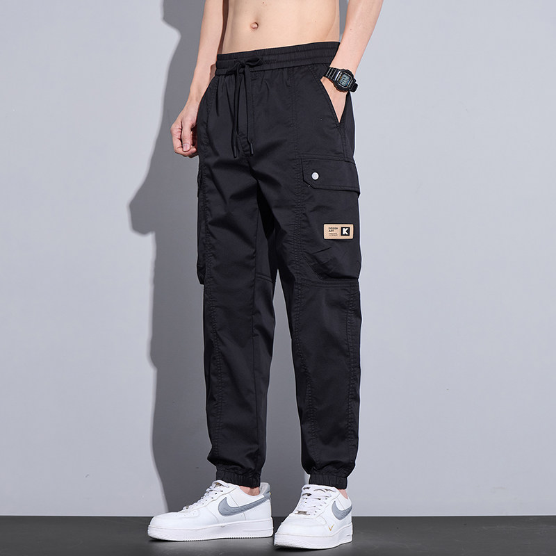 冰丝工装裤男夏季薄款哈伦休闲裤宽松束脚运动裤2026春夏男款