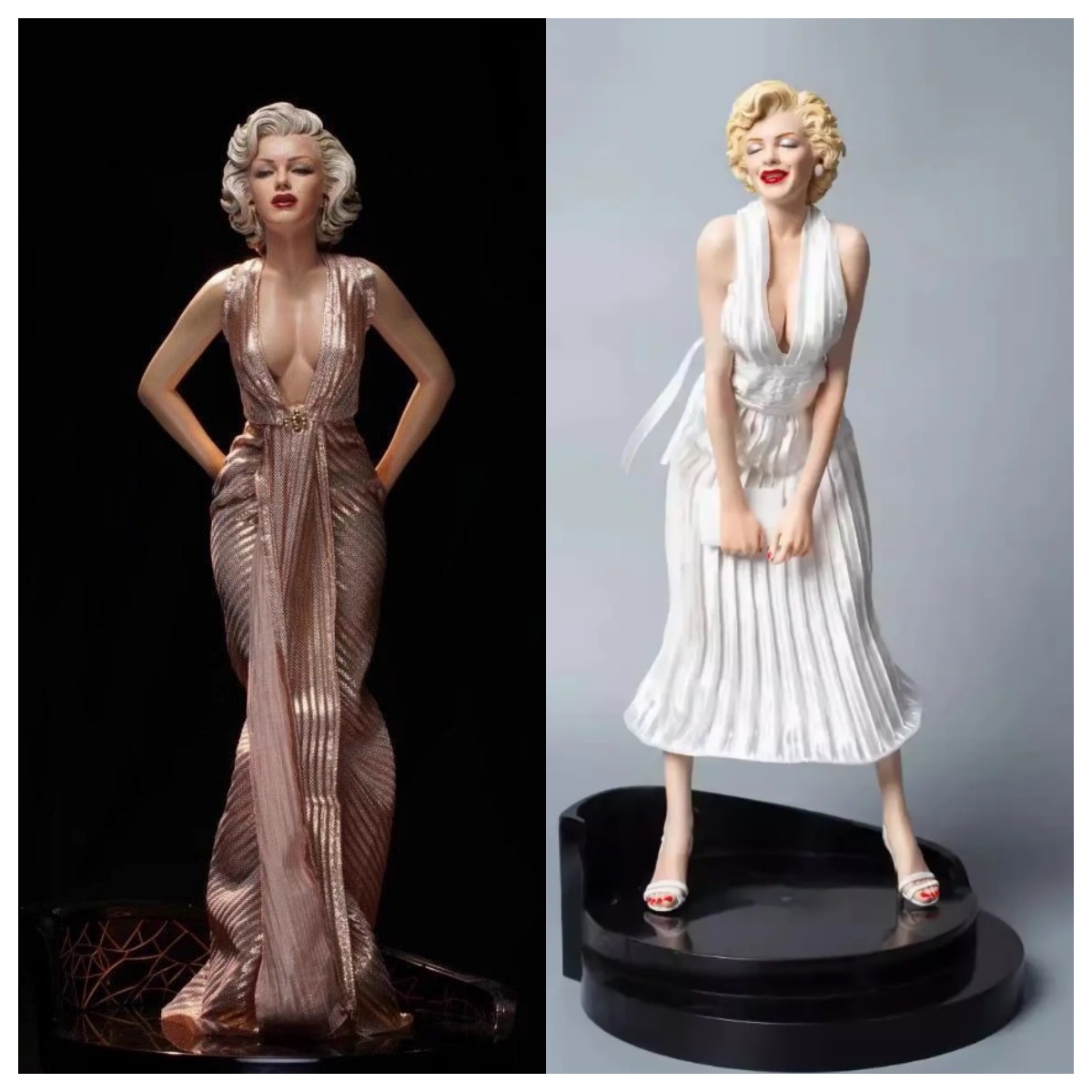 模型玛丽莲梦露14MarilynMonroe金白色欧美人物偶摆件雕像手办