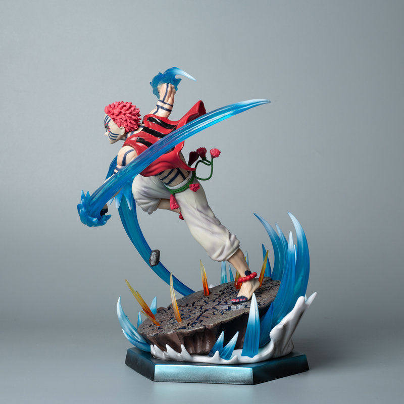 鬼灭之刃 上弦之叁 GK 简刻 猗窝座 可发光 雕像 场景 盒装手办