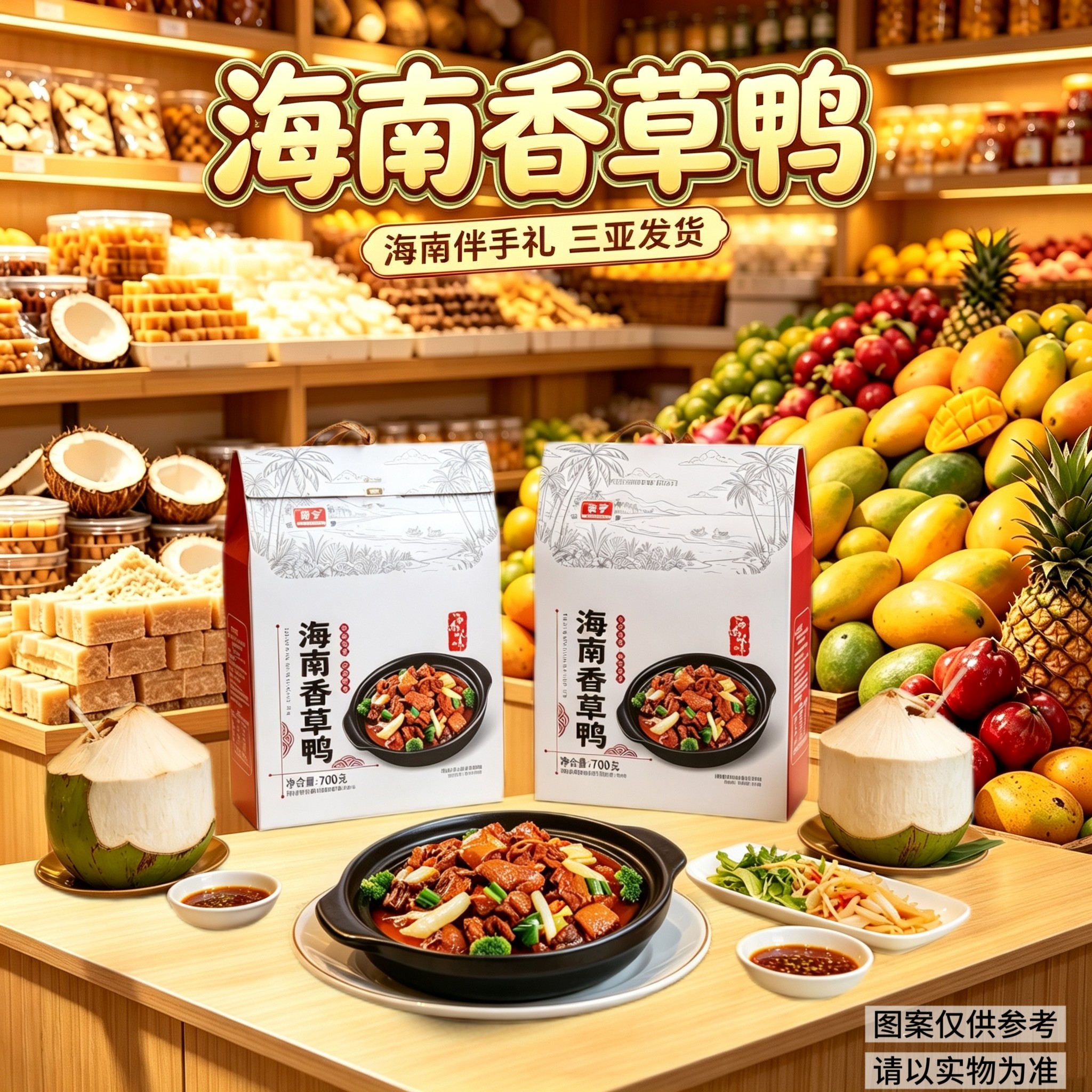 海南香草鸭真空熟食海南伴手礼盒