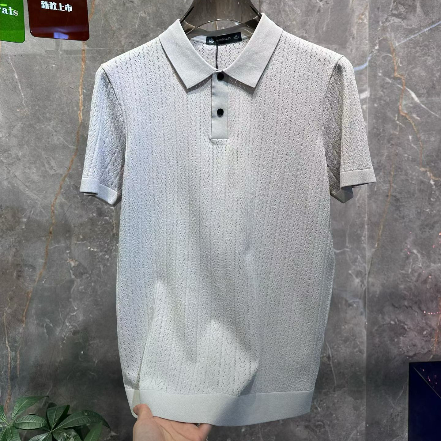 QIAODAREN潮牌伊力特短袖Polo衫2026夏季新品修身时尚休闲男8170