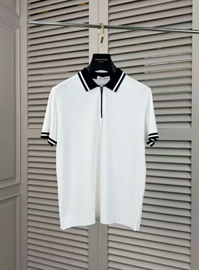 BUNERYNOBLE潮牌伊力特短袖Polo衫2025夏季新品拉链修身时尚休闲