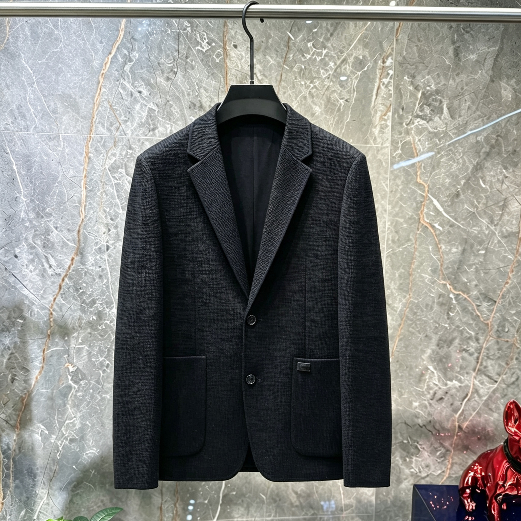 2026秋季新品针织便装西服外套欧货高端修身简约休闲老钱风西装男