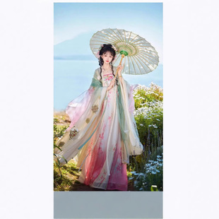 花朝记原创汉服女《春晓》新品唐制齐胸襦裙绣花大袖衫春夏款套装