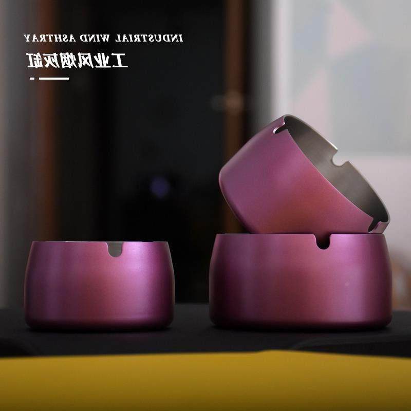 ins金属不锈钢烟灰缸家用客厅茶几创意蓝、黑防摔防风烟灰缸,家居饰品,装饰烟灰缸,淘宝优惠券,粉丝福利购,淘宝优惠卷