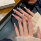 甜欲氛围冰透粉系猫眼美甲高级新款 指甲贴假指甲纯手工美甲穿戴甲