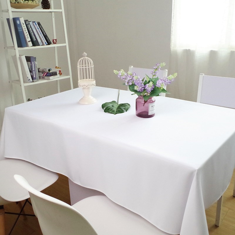 White tablecloth cloth art conference room long table桌布
