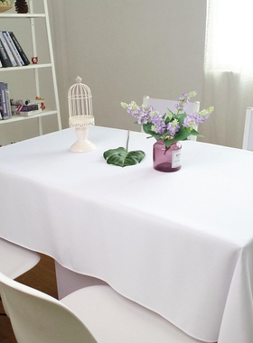 White tablecloth cloth art conference room long table桌布