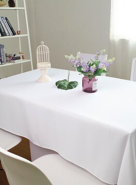 White tablecloth cloth art conference room long table桌布