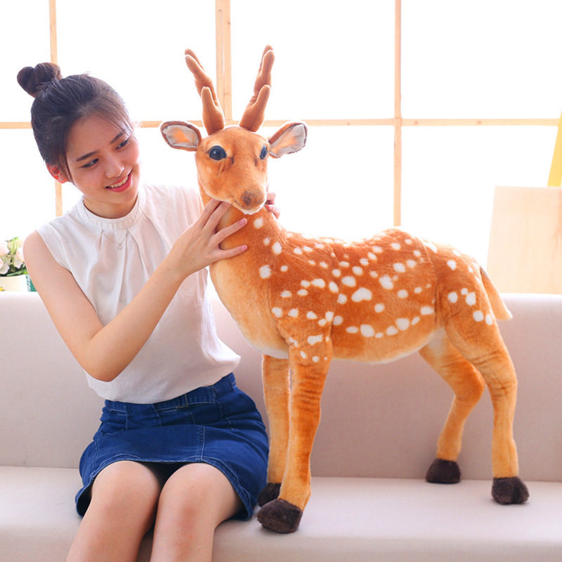Creative Sika Deer Doll Plush Toy创意梅花鹿公仔小鹿毛绒玩具