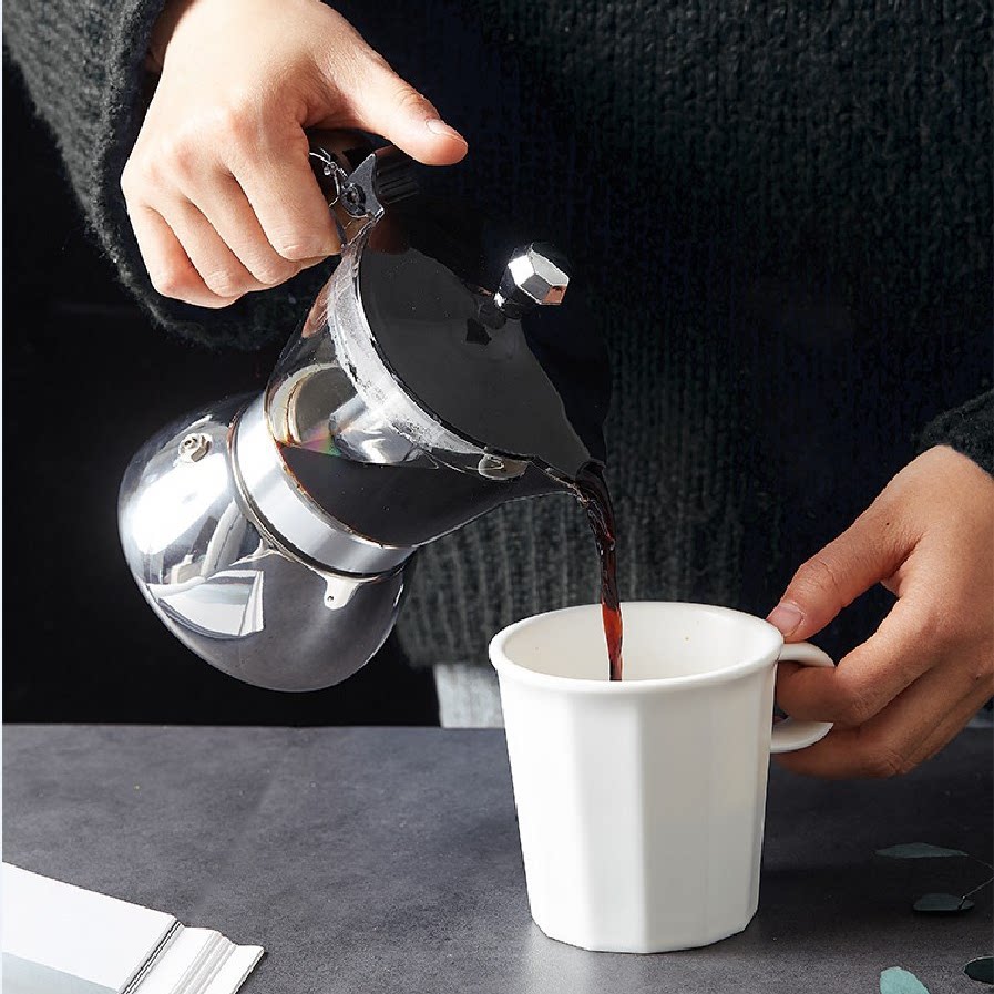 New Mocha Pot Home Brewing Coffee Pot摩卡壶家用冲煮咖啡壶