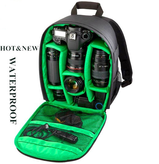 New waterproof dslr slr camera lens backpack case bag相机包