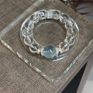 【赵露思同款】高冰天然白阿塞海蓝宝手串送女友闺蜜简约时尚百搭