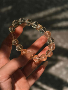 【聚财】天然黄啊塞手链手串送闺蜜礼物简约时尚百搭轻奢转运女友