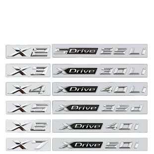 适用于宝马车标X1X2X3X4X5X6X7字母车标贴XDrive25i 30i尾标改装
