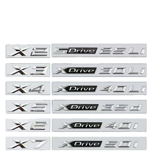 宝马车标字母车标贴尾标改装X3X5