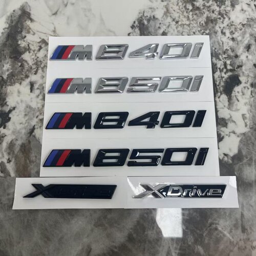 宝马840i车标后尾标M叶子板标