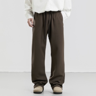 NO BURGER 美式复古微喇毛昵休闲裤宽松大码男款显瘦阔腿长裤