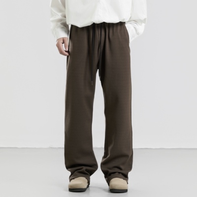 NO BURGER 美式复古微喇毛昵休闲裤宽松大码男款显瘦阔腿长裤