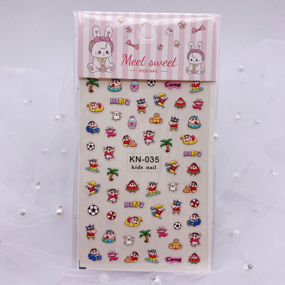 百变小樱小新海狸草莓熊指甲贴纸