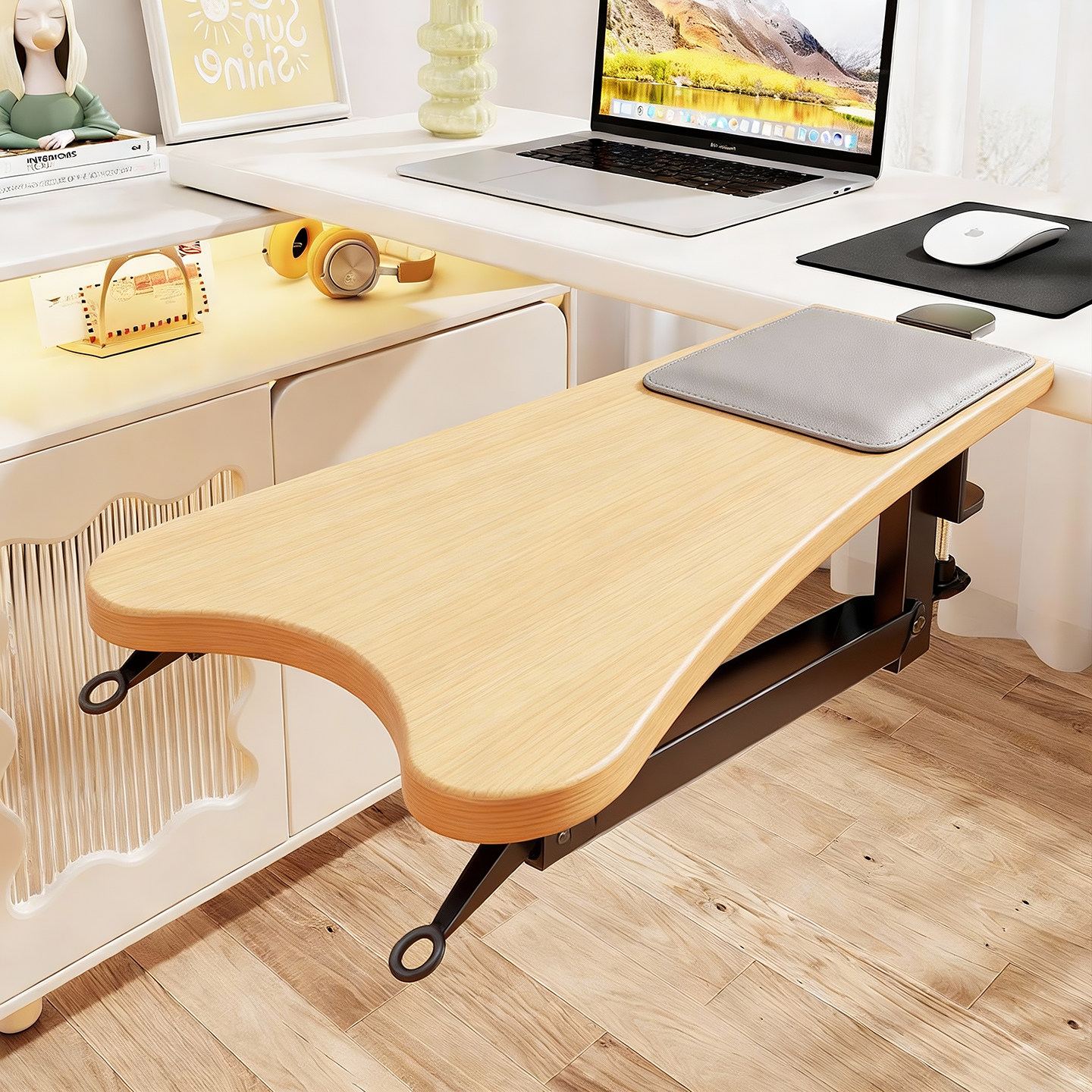 桌面延长板免打孔电脑桌扩大神器鼠标托架可折叠手臂支撑架护腕垫