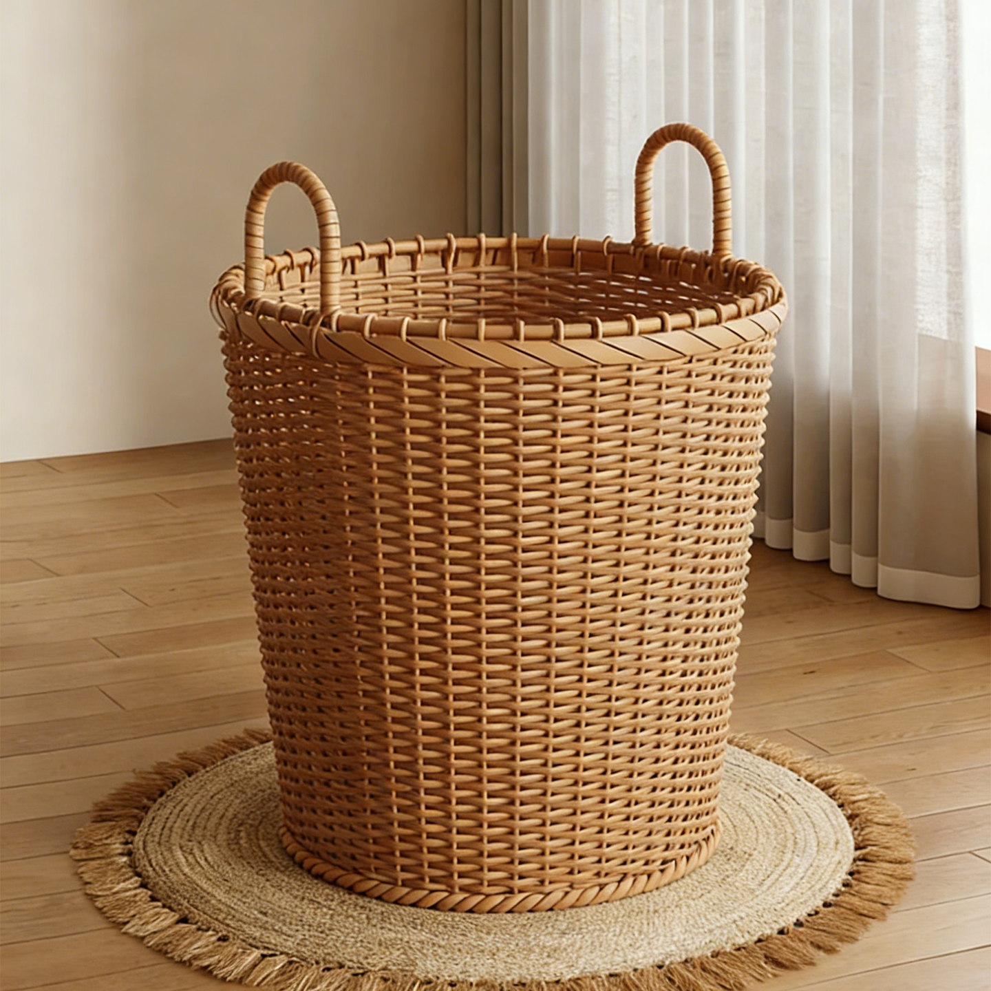 午睡毯收纳筐大容量布艺沙发毯整理筐披肩毛毯置物篮多功能脏衣篮