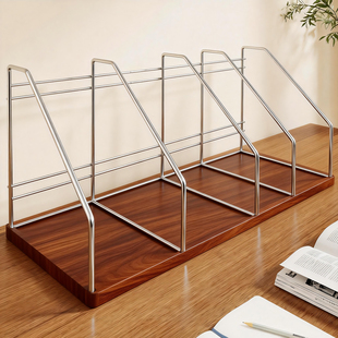 桌面书架铁艺分格书立架学生书本收纳架书籍固定整理神器挡板书夹