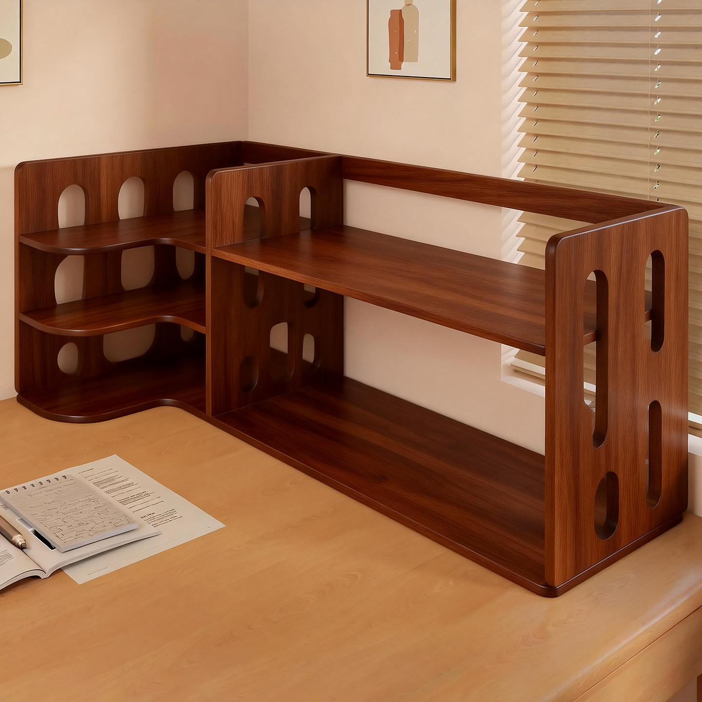 桌面转角置物架桌上书架书本收纳架书桌分层整理架拐角储物小书柜,住宅家具,书架,淘宝优惠券,粉丝福利购,淘宝优惠卷