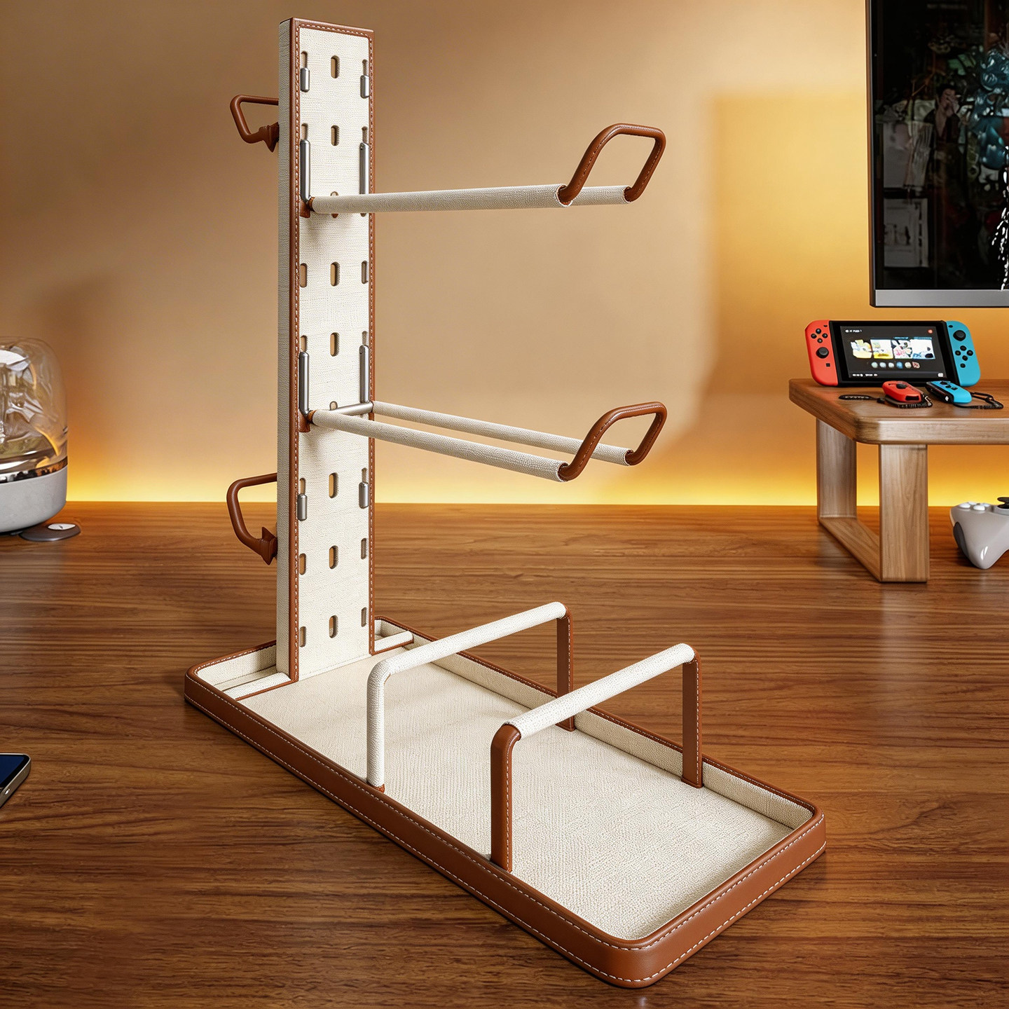 游戏蓝牙耳机耳麦挂架switch游戏机多层展示架多功能可调节悬挂