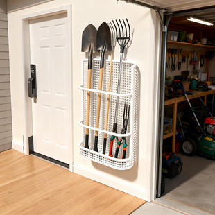 园林工具收纳架壁挂式农具置物架家用五金工具储物架铁铲整理架