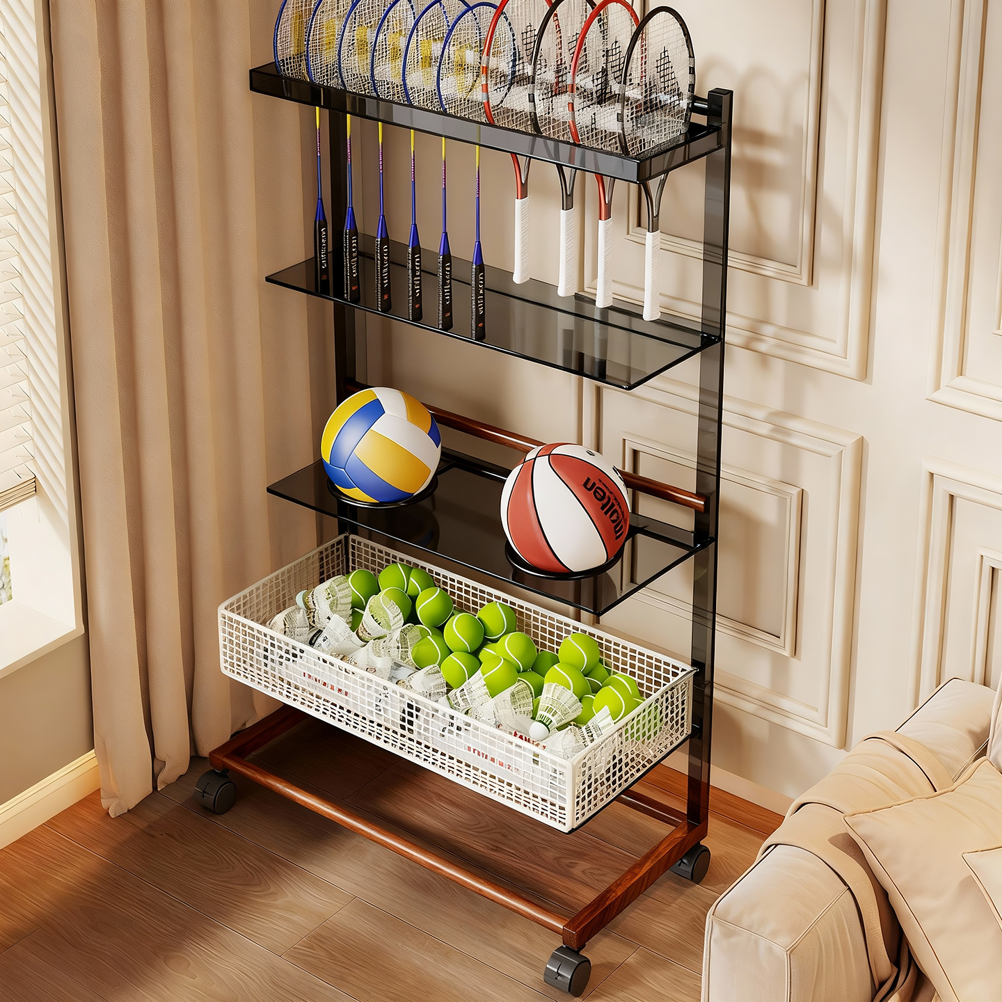 运动装备整理架球类摆放置物架