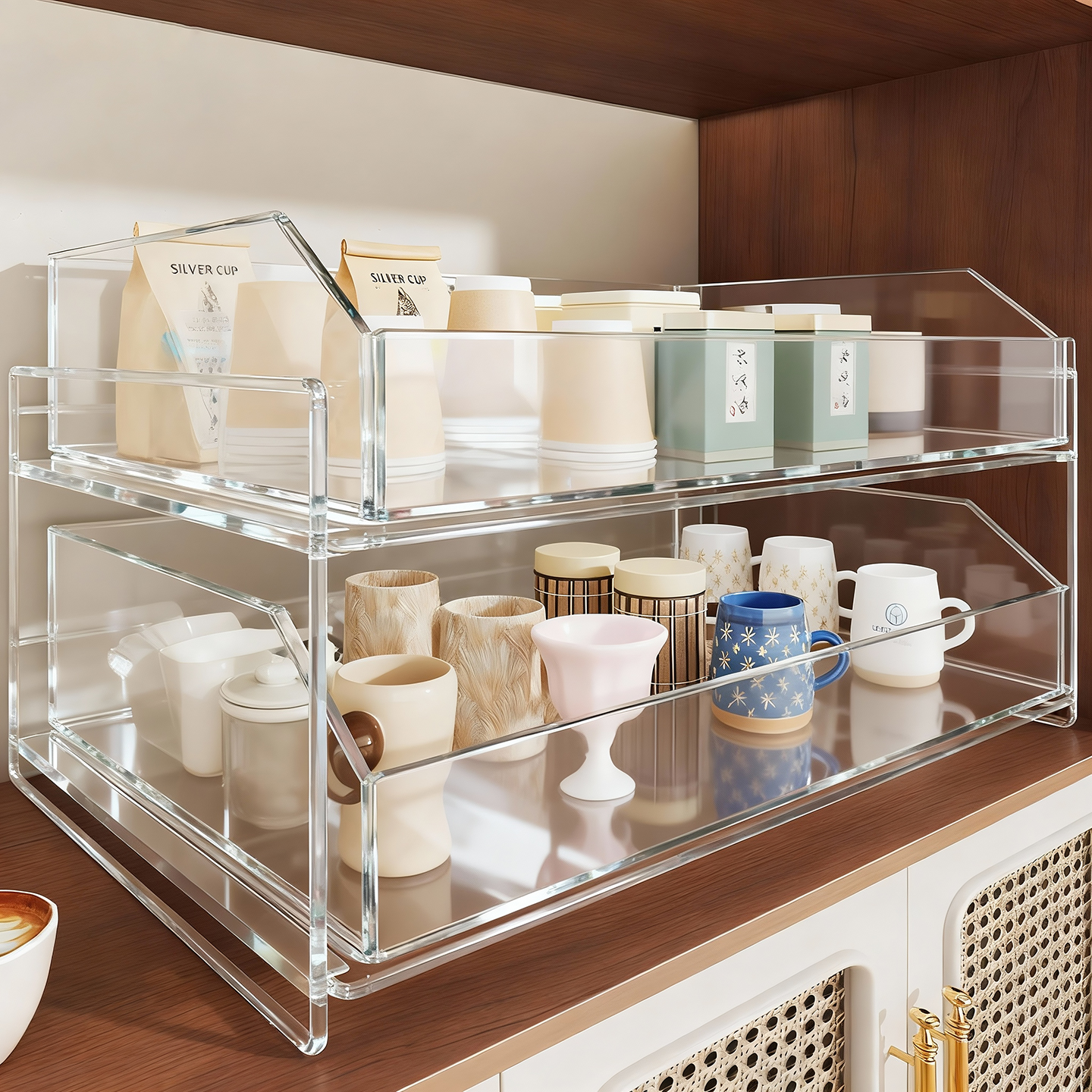 杯子置物架茶水间茶杯收纳架