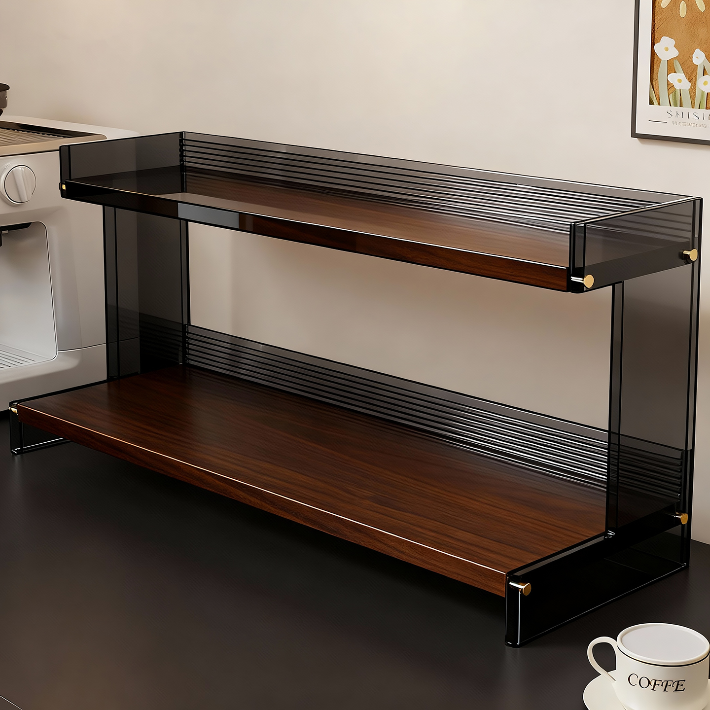 杯子收纳置物架双层茶具放置架